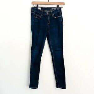 gap // dark wash legging skinny jean mid-rise 25s
